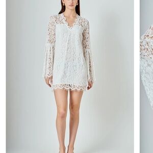Elegant White Lace Dress